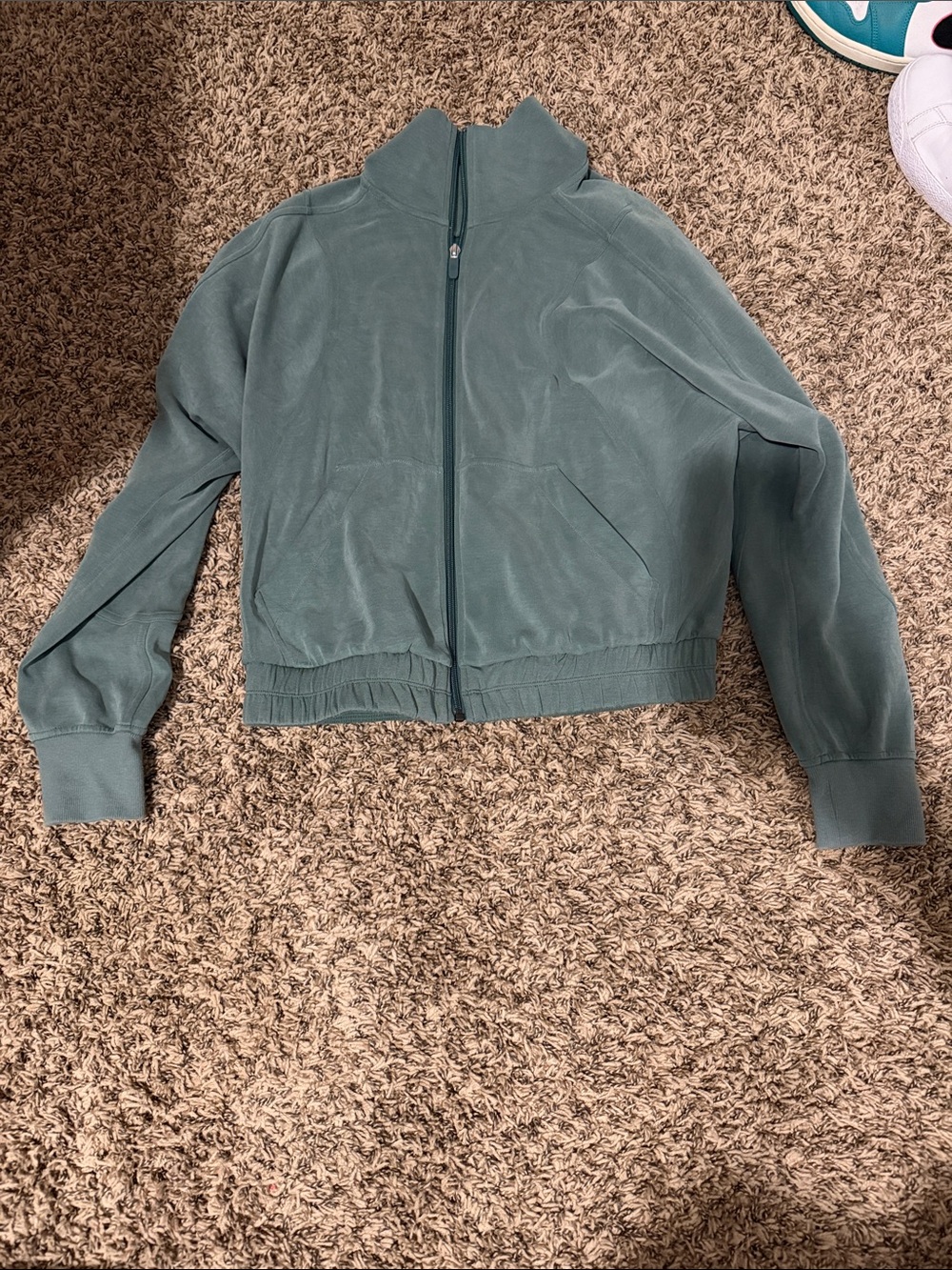 lululemon athletica Seafoam Green Bomber Zip Jacket